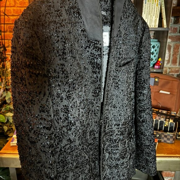 *RARE* JOHN VARATOS Shawl-Collar Embellished Hook Blazer SZ. 52 - Picture 5 of 13